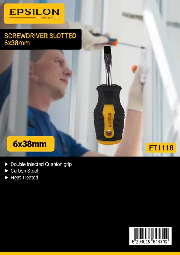 مفك براغي مشقوق 6 × 38 مم