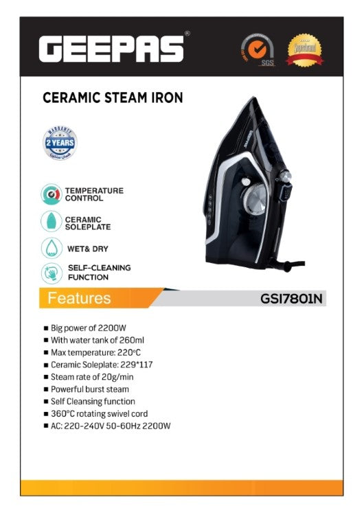 Ceramic Steam Iron