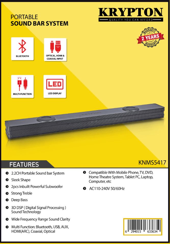 SOUND BAR-KRYPTON-MODEL-KNMS5417