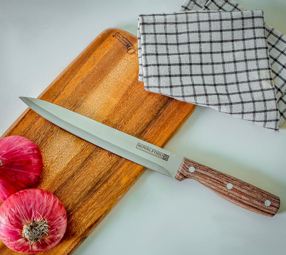 Slicer Knife with Wood-Finish Handle