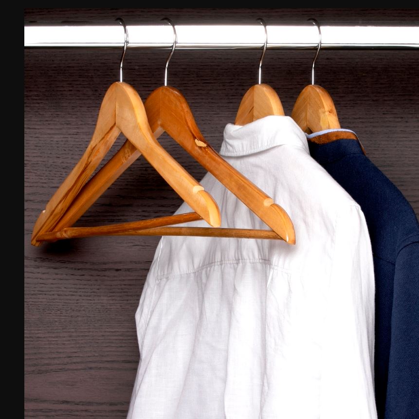 مجموعة شماعات خشبية دوارة من قطعتين