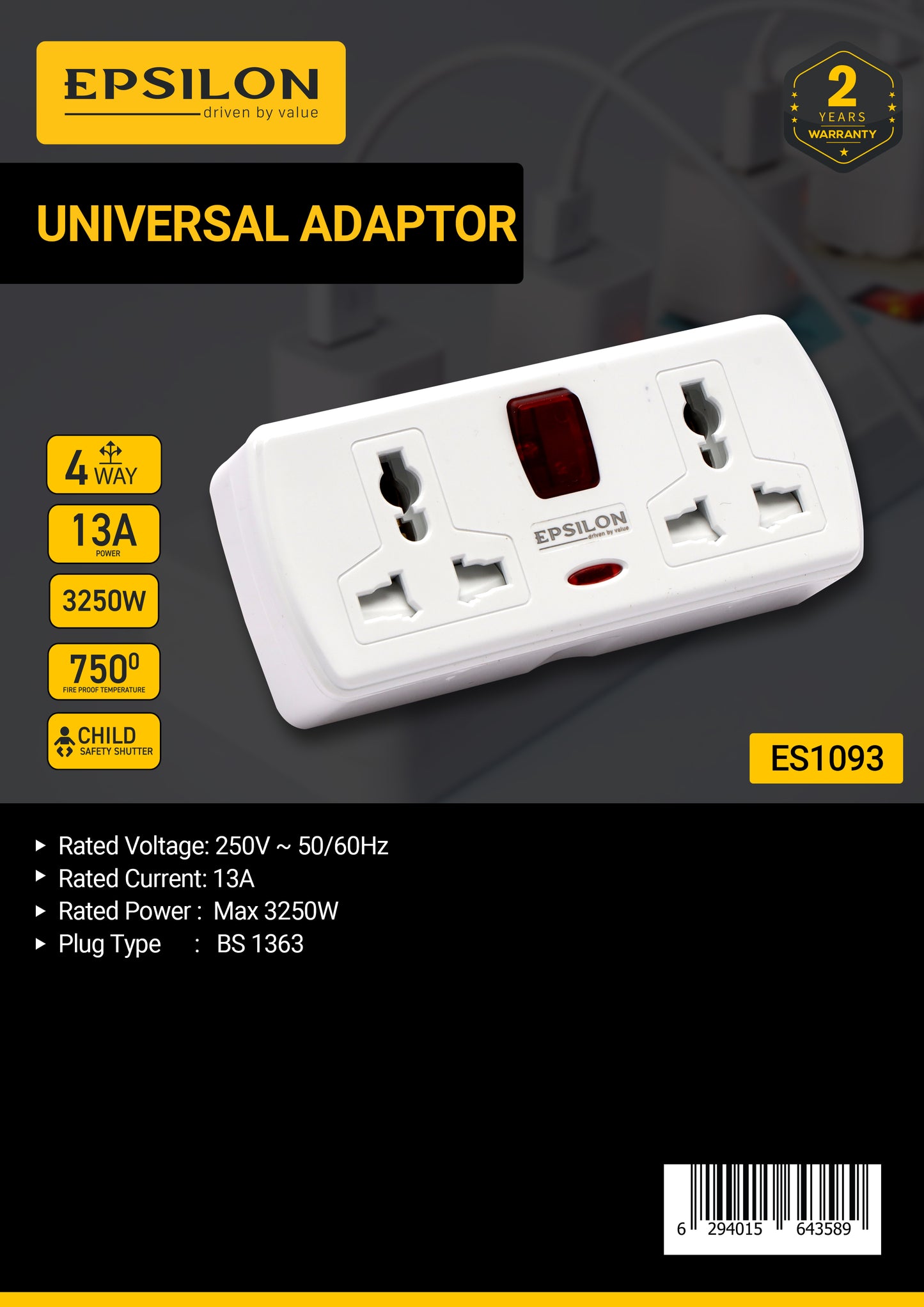 4 Way Universal Adapter