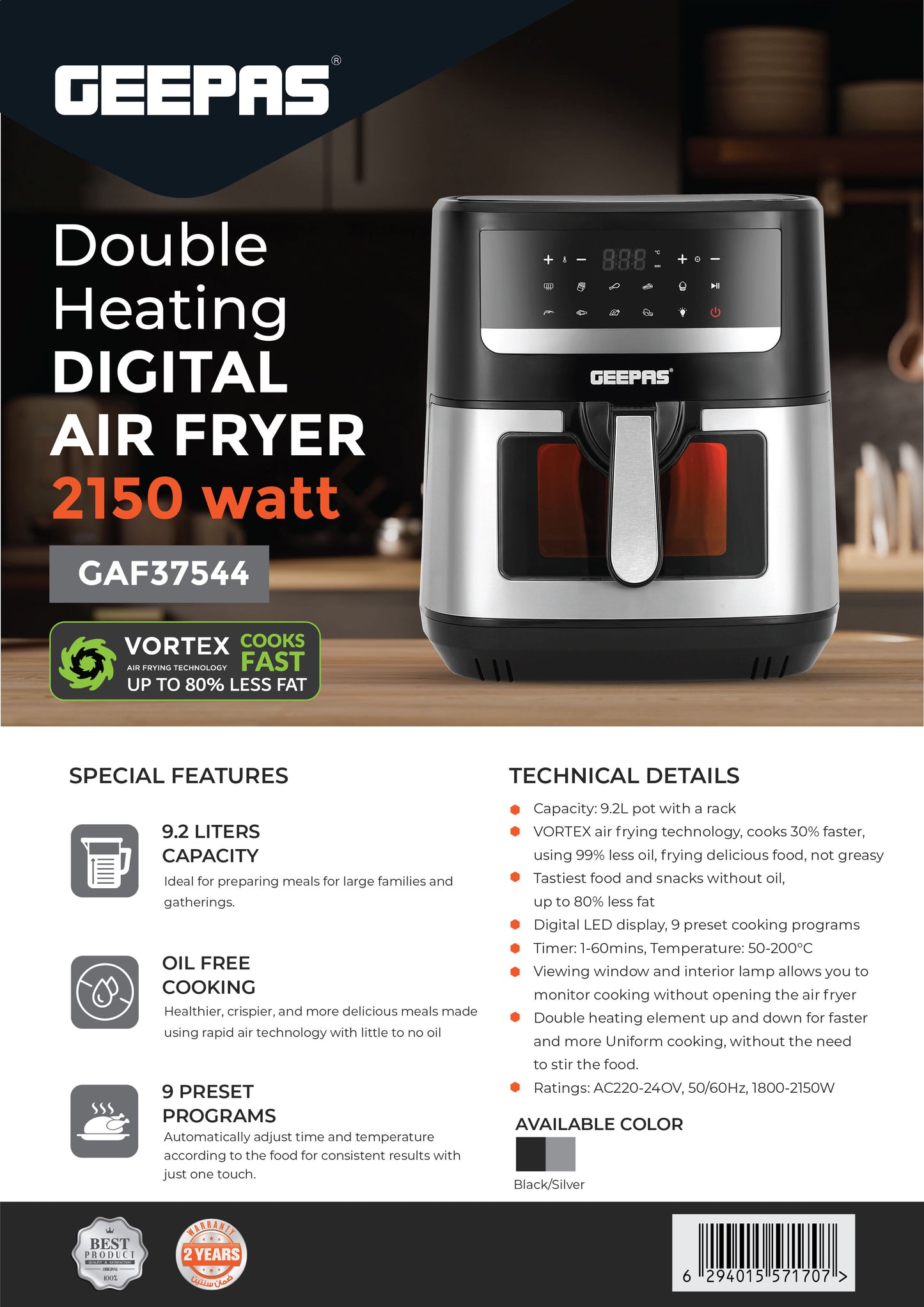 Double Heating Digital Air Fryer