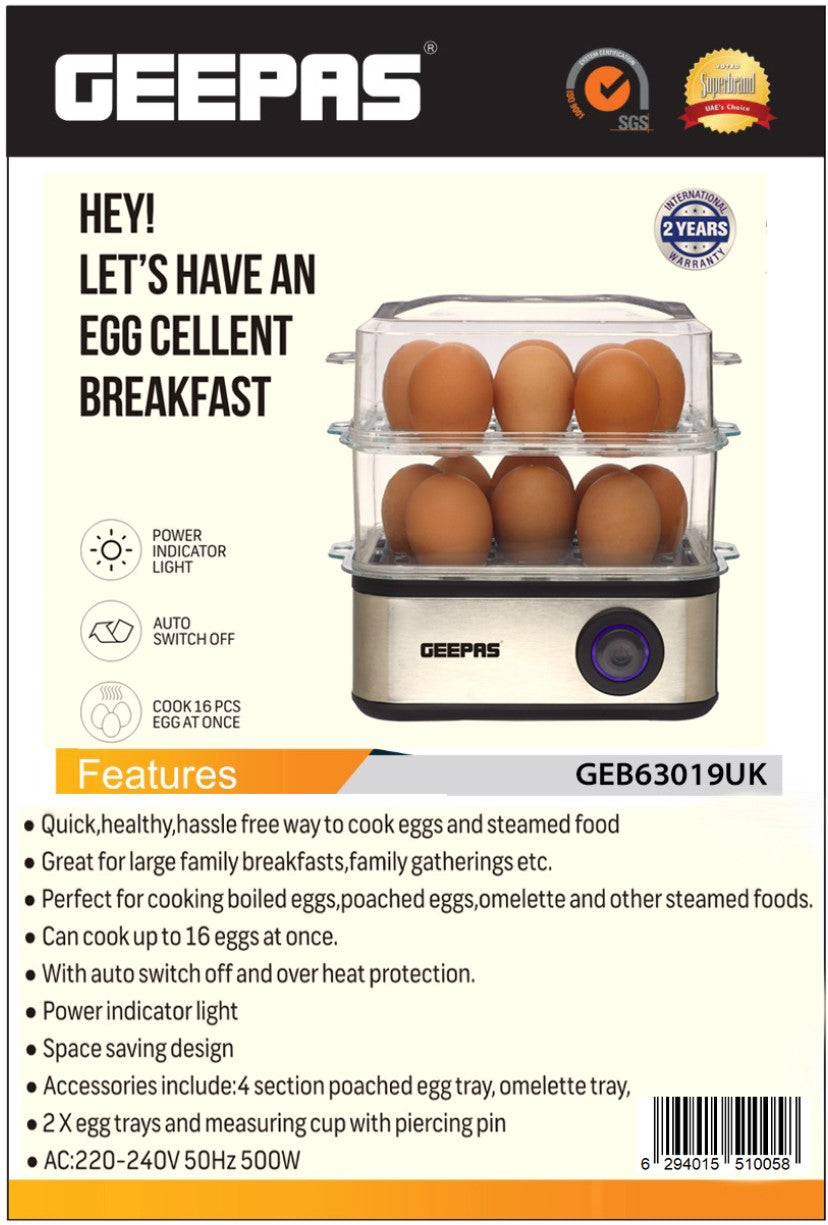 Kelûpelê Hêkê yê Elektrîkî yê Premium 500W