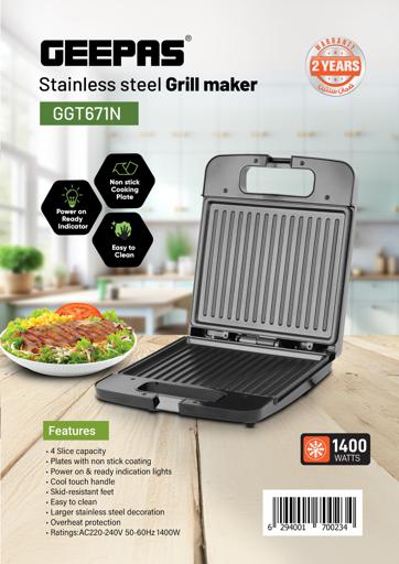 Makîneya Grîlê ya 4 Parçeyî ya 1400 W