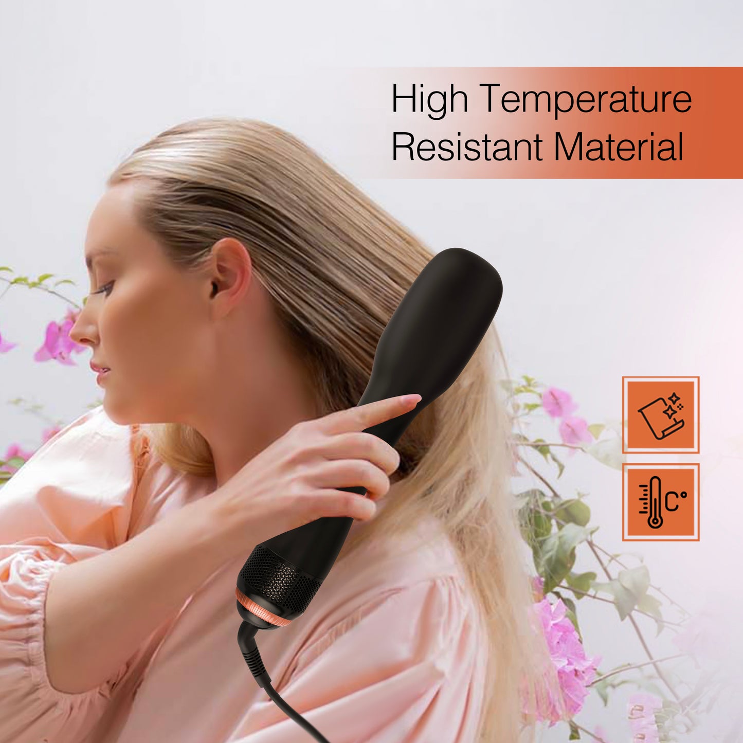 Hot Dryer and Straightener Brush