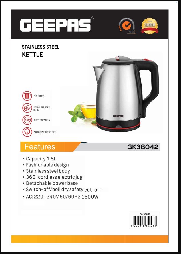 Çaydanka Elektrîkî ya 1.8L