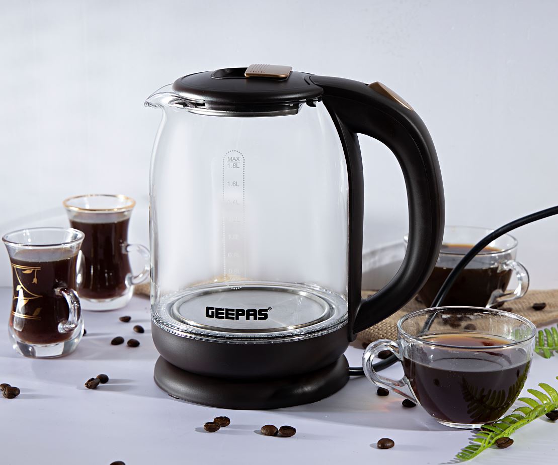 Çaydankê Elektrîkî yê Cam ê 1.8 lître