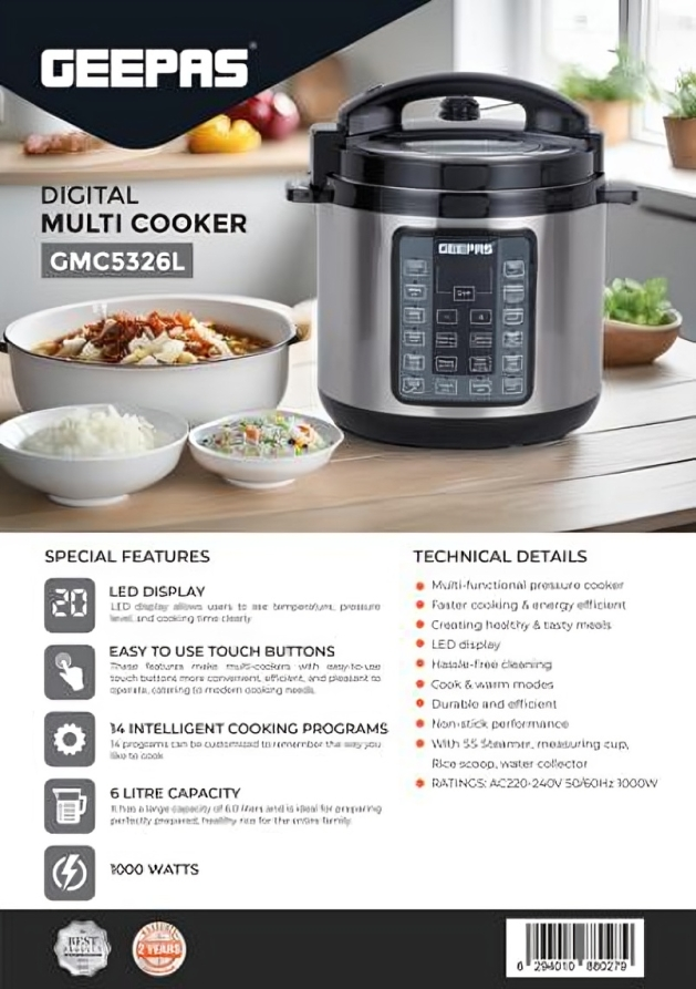 Pirpêjkera Dîjîtal a 6.0 L