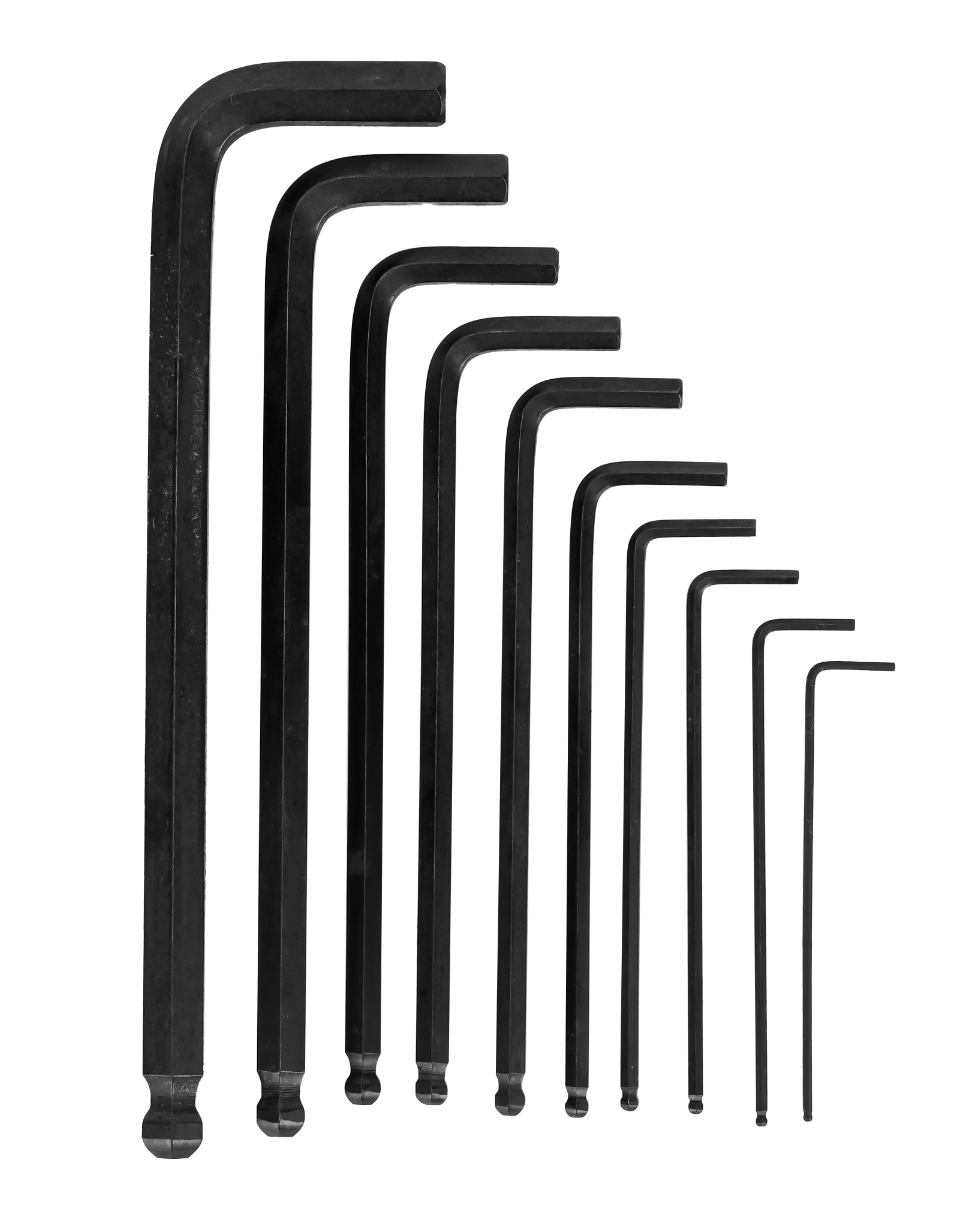 Long Hex key Set - Ball end 1x40