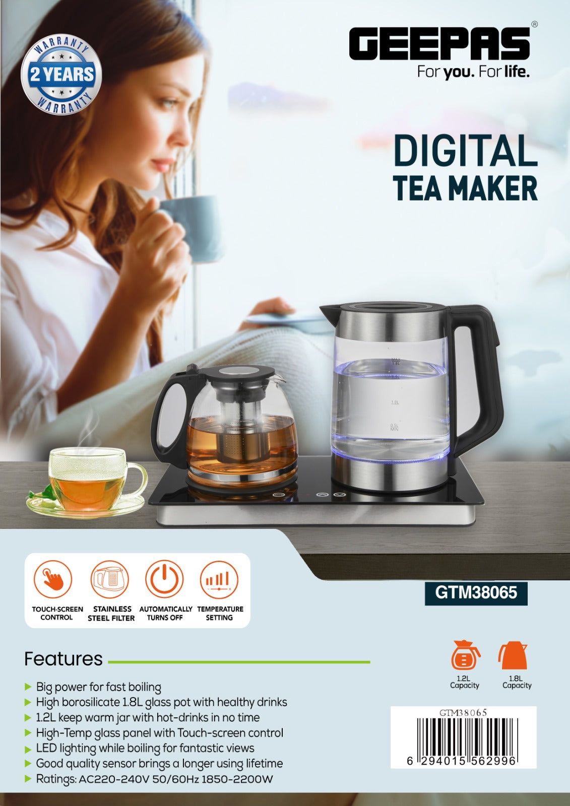 Borosilicate Glass Digital Tea Maker