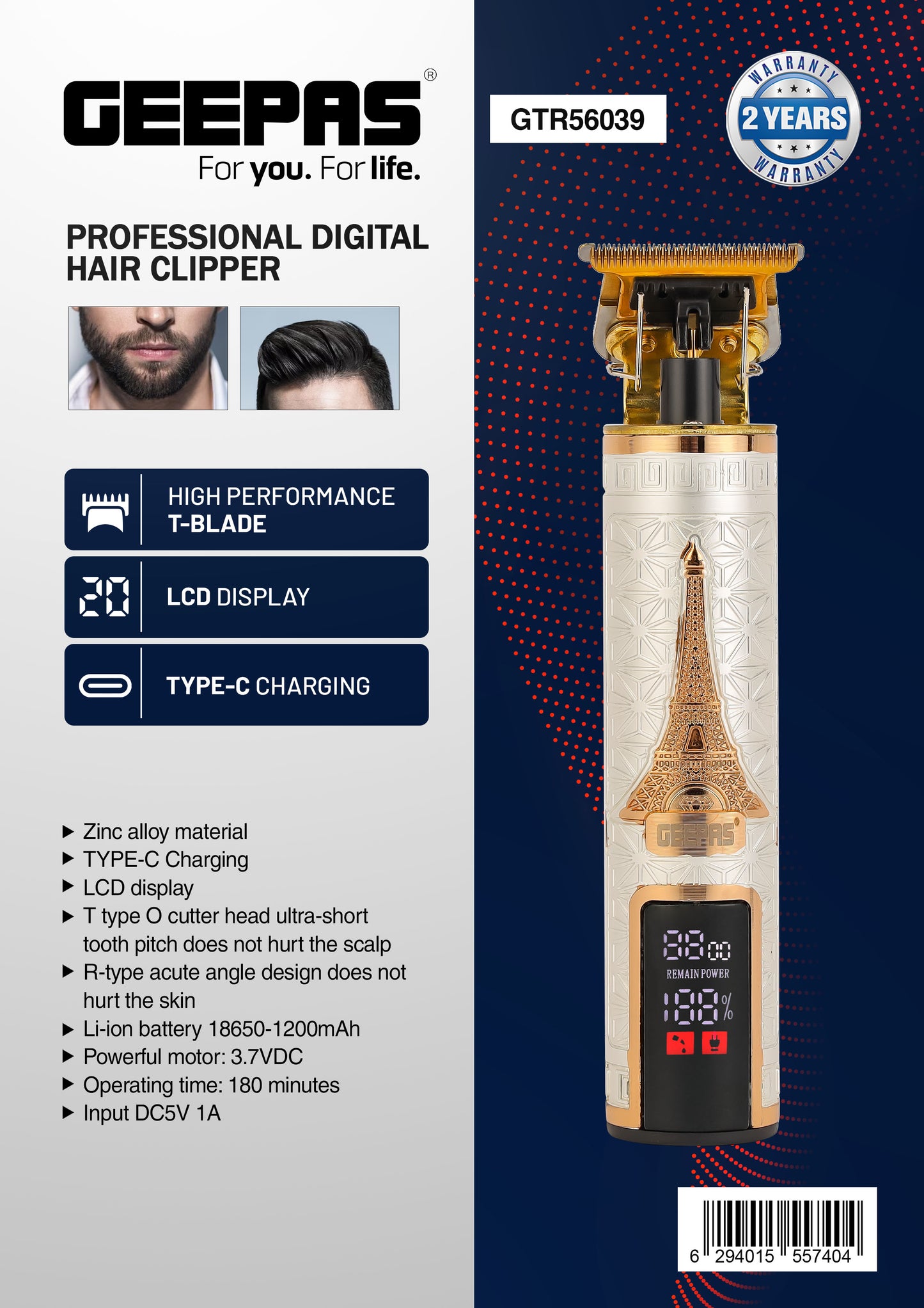 Professional Digital Hair Clipper