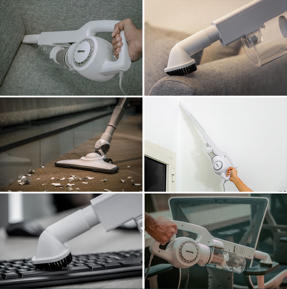 VACUUM CLEANER 600W STICK AND HANDHELD 2 IN 1 , 0.9L-GEEPAS-MODEL-GVC2596
