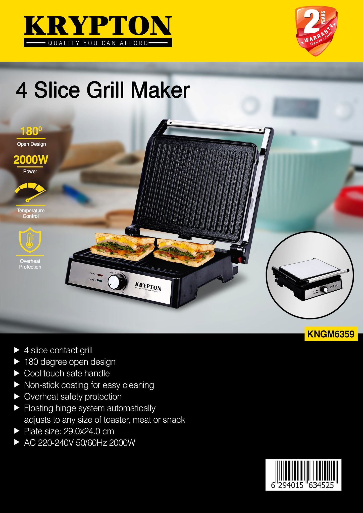4 Slice Grill Maker