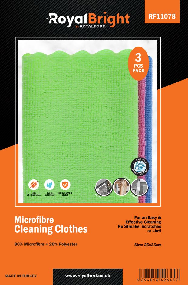 3-Piece Microfiber Cleaning Clothes