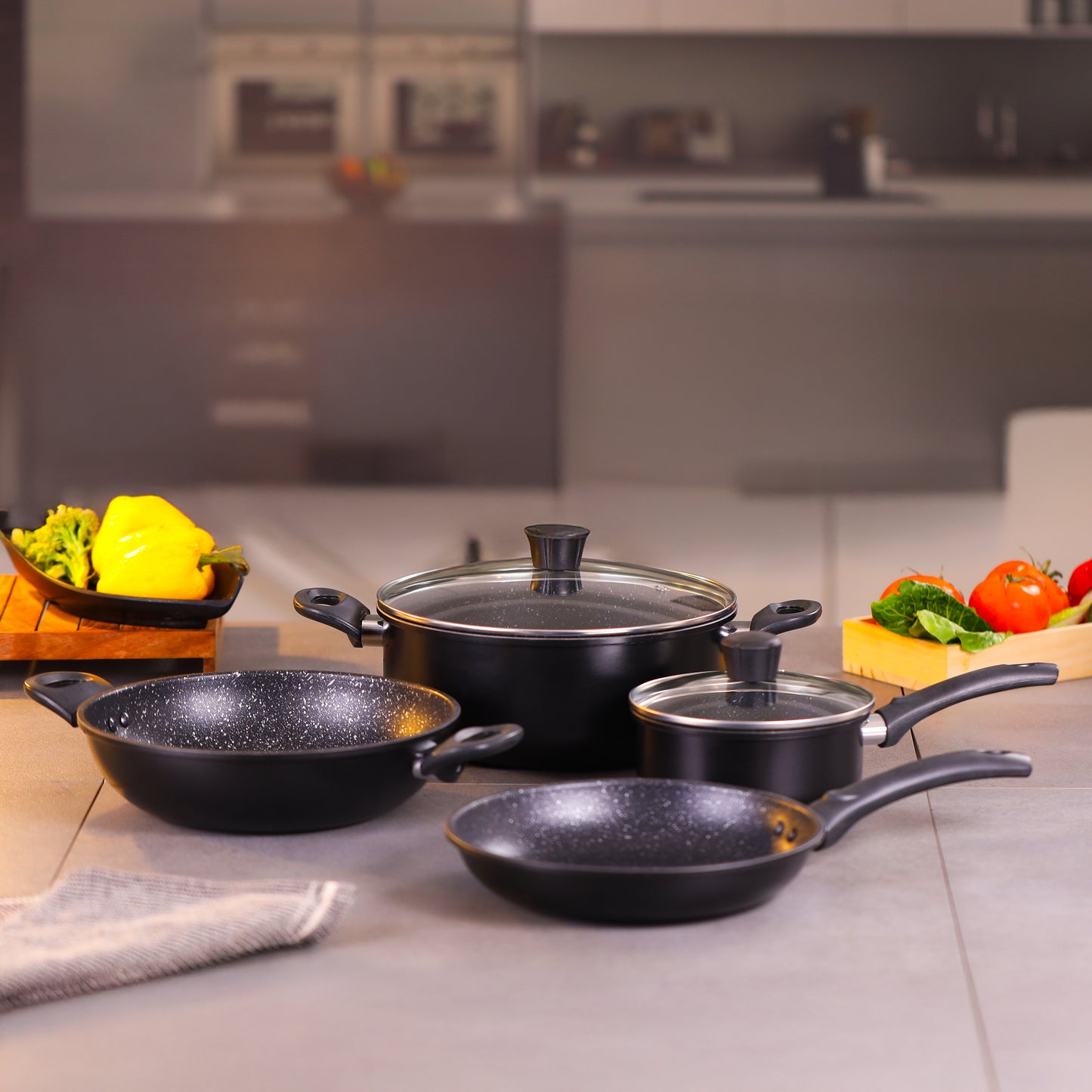 Aurora 6-piece Forged Aluminum Cookware Set