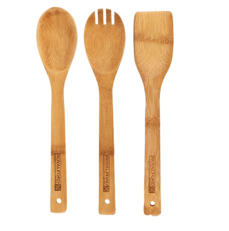 مجموعة أدوات مطبخ من الخيزران مكونة من 3 قطع