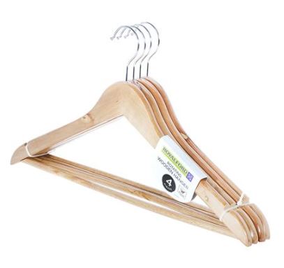 مجموعة شماعات خشبية دوارة من قطعتين